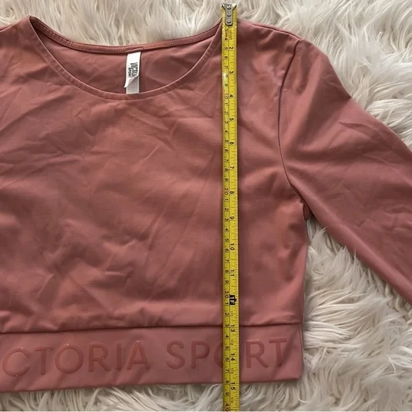 Victoria's Secret Dusty Rose Long Sleeve Crop Top - Picture 3 of 6